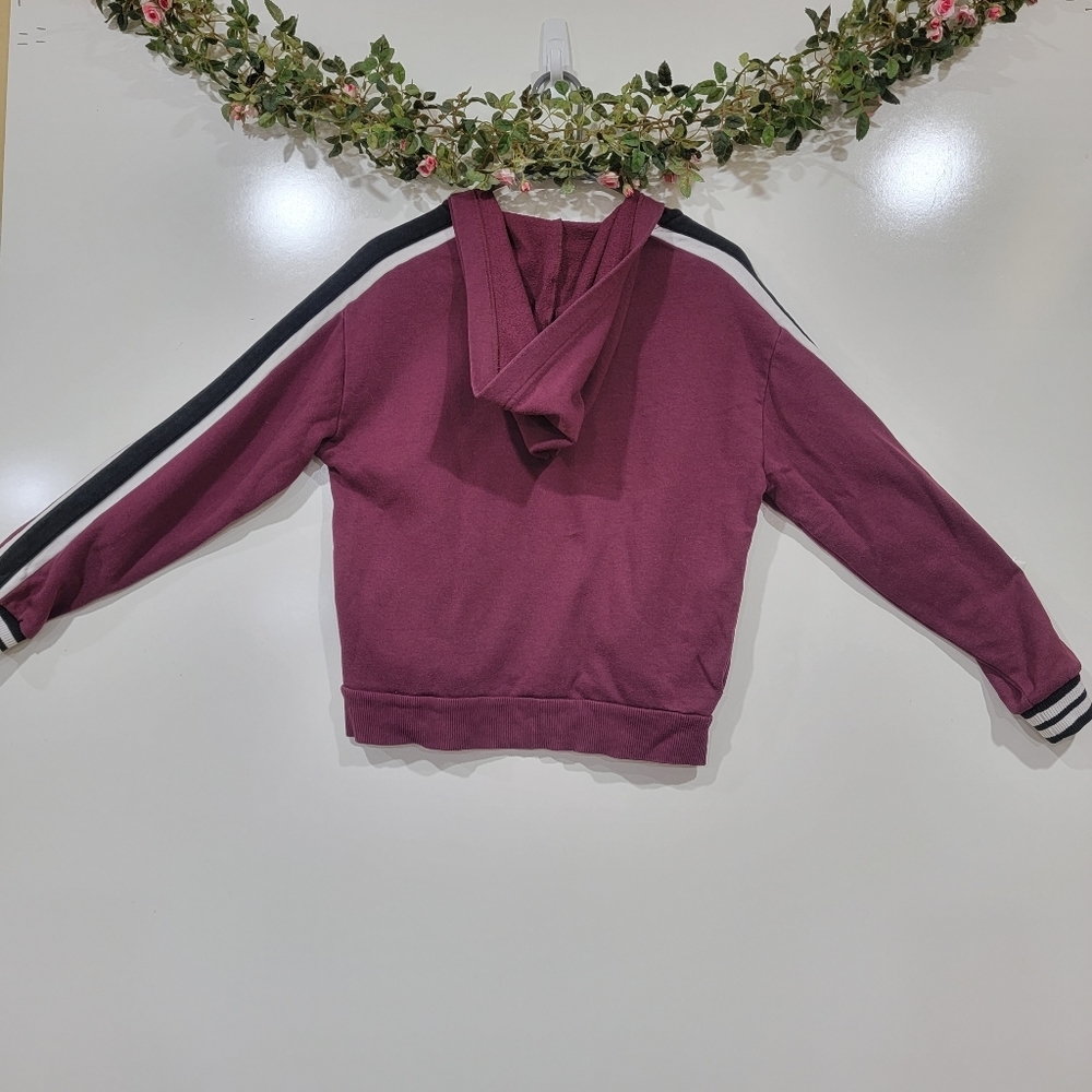 Victoria Secret Pink Maroon Lace Up Hoodie With Pockets, Size XSmall. - Picture 8 of 9